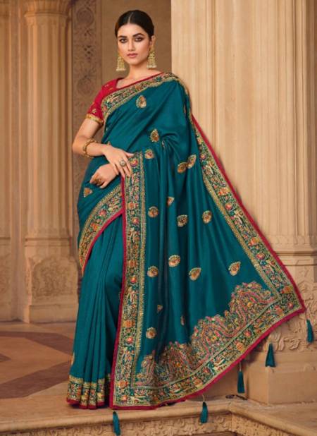 Dark Blue Colour Ruby Vol 1 New Latest Designer Festive Wear Silk Saree Collection 2313